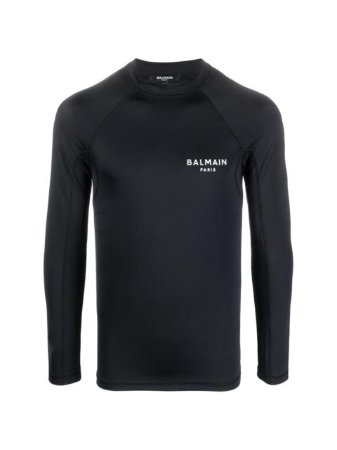 Balmain logo-print long-sleeve T-shirt