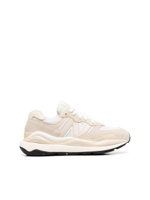 panelled lace-up trainers