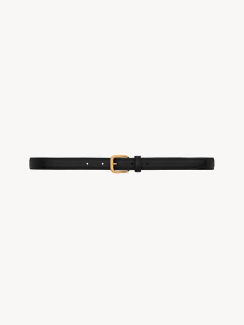 SAINT LAURENT RECTANGULAR BUCKLE THIN BELT IN SMOOTH LEATHER
