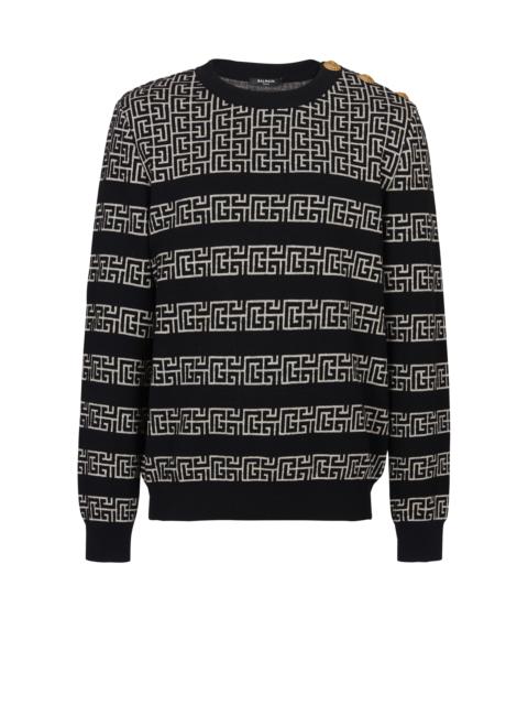 Striped PB Labyrinth wool and linen jumper