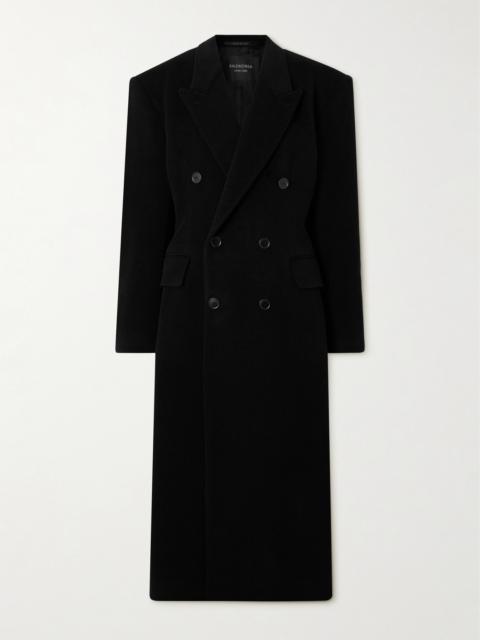 BALENCIAGA Double-breasted Oversized Cashmere And Wool-blend Coat