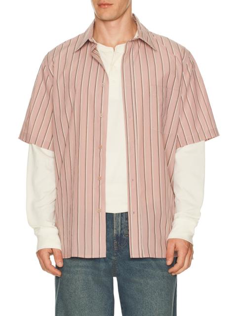 SIMKHAI Deacon Short Sleeve Oversized Shirt