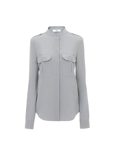 Chloé CLASSIC UTILITARIAN BLOUSE IN CRÊPE DE CHINE