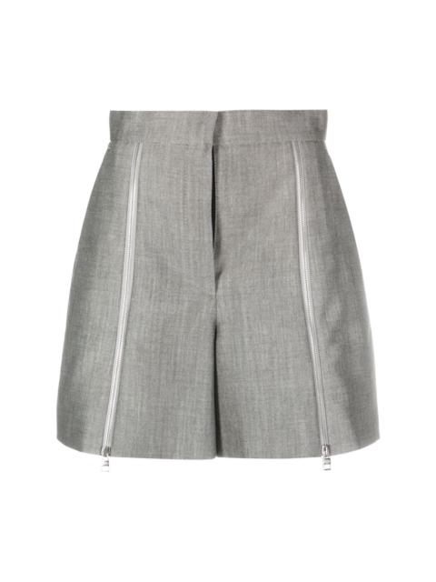 Alexander McQueen zip-detail wool mini shorts