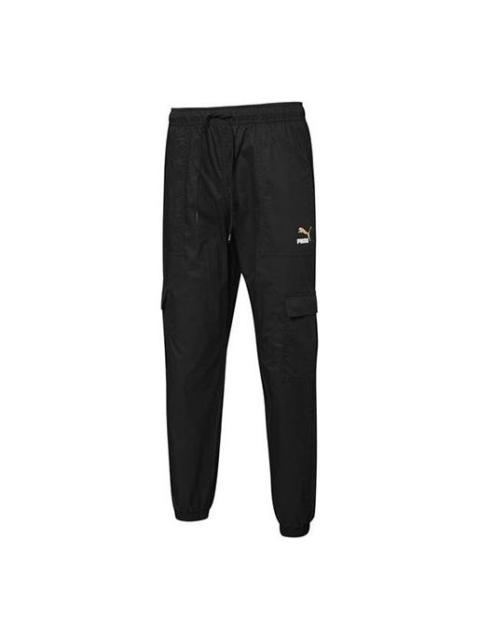 PUMA PUMA Logo Classics Cargo Pants 'Black' 536307-51