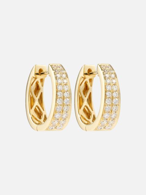 ANITA KO Meryl Small 18kt gold hoop earrings with diamonds