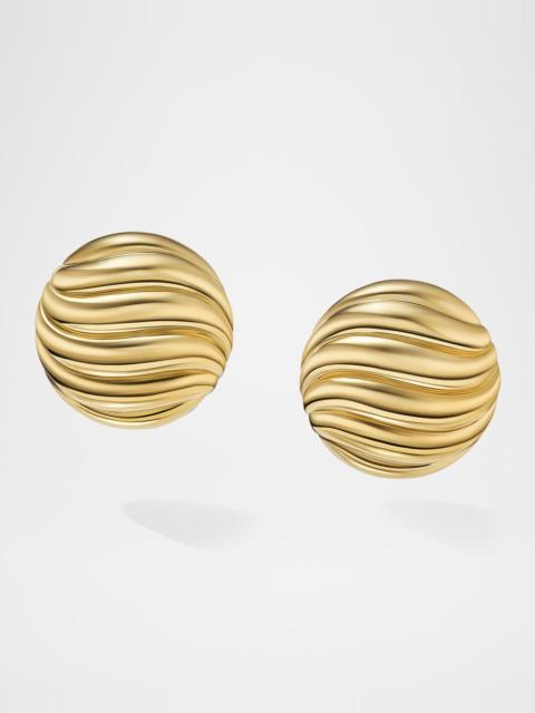 DAVID YURMAN Sculpted Cable Stud Earrings in 18K Gold, 14mm