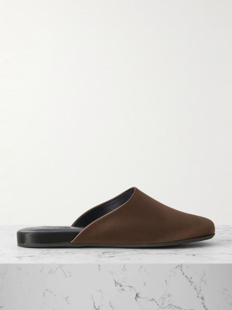 ANCIENT GREEK SANDALS The Slipper satin mules Brown