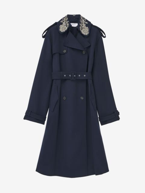Alexander McQueen Oversized Lapel Deconstructed Trench Coat