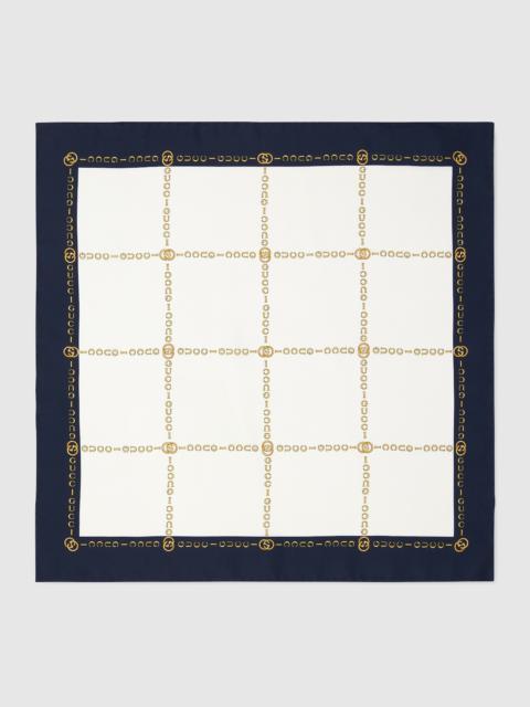 GUCCI Interlocking G Gucci chain silk pocket square