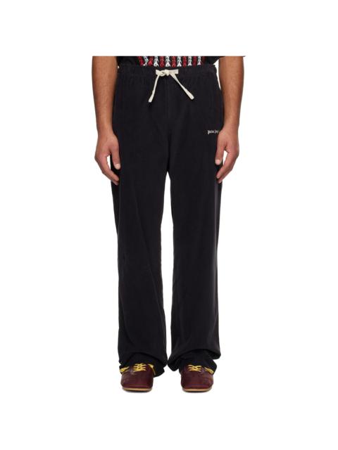 Palm Angels Black Classic Logo Cord Travel Trousers