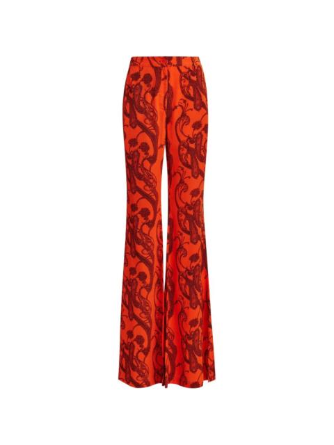 ESSENTIEL ANTWERP paisley flared trousers