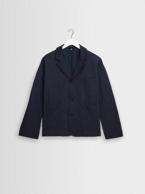 Wax London Exmouth - Navy Dobby Cotton Blazer