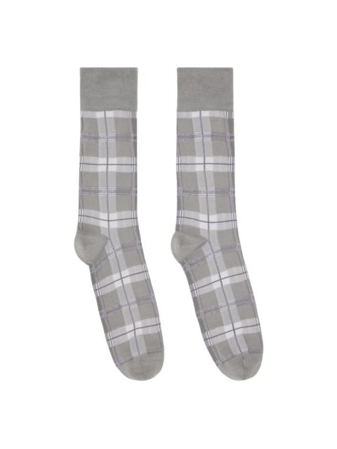 Gray Check Socks