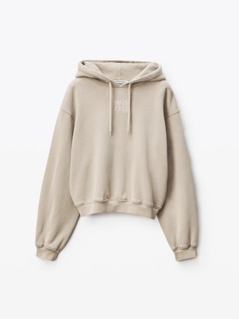 Alexander Wang PUFF LOGO HOODIE IN STRUCTURED TERRY