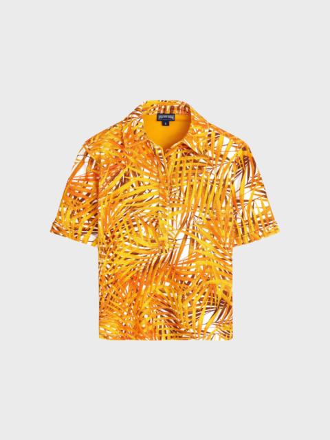 Vilebrequin WOMEN TERRY POLO SHIRT PALM LEAVES