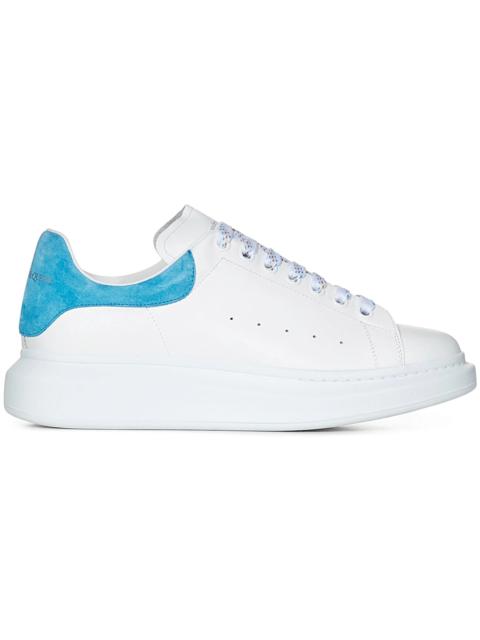 Alexander McQueen Oversized White Lapis Blue Suede