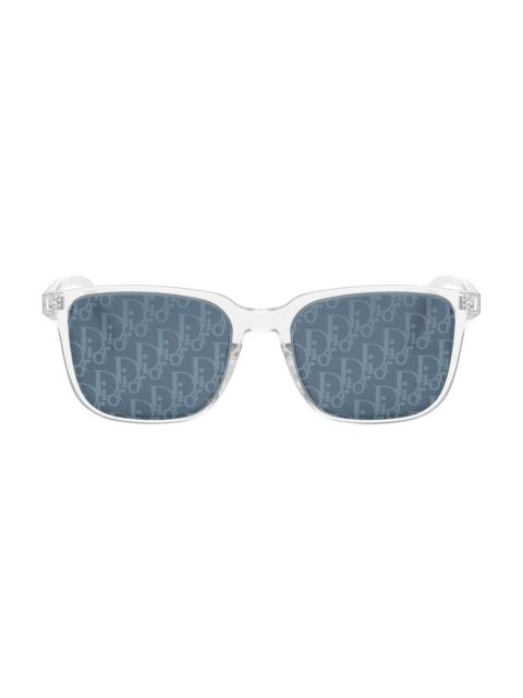 Dior Men's DiorTag SU 56MM Geometric Sunglasses - Blue Transparent