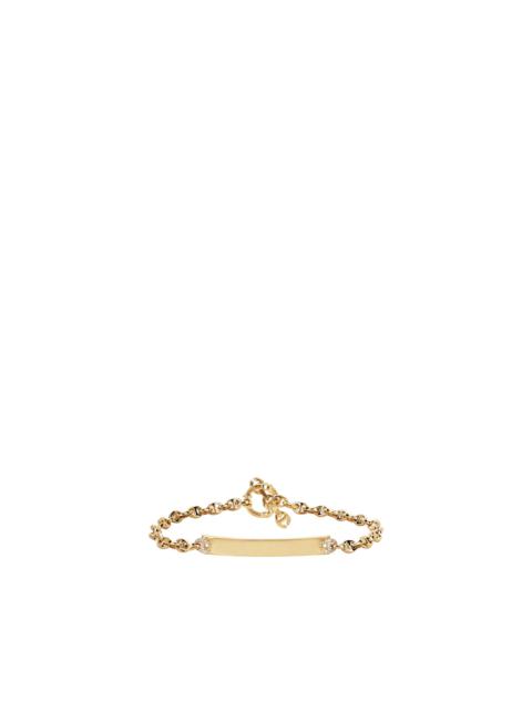 HOORSENBUHS® 3MM OPEN LINK MONOGRAM PLATE BRACELET
