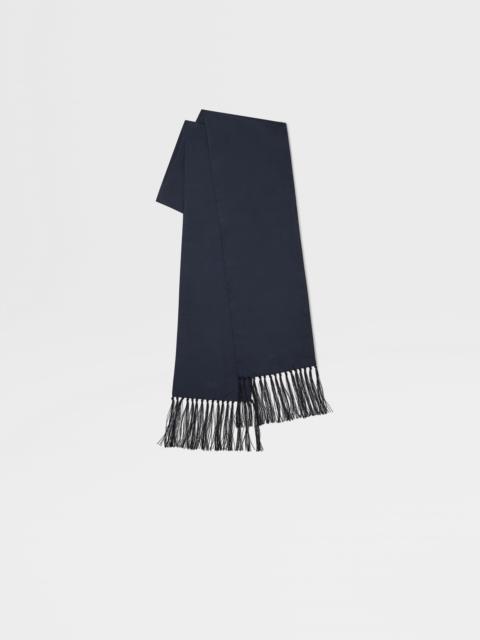 ZEGNA DARK BLUE SILK FOULARD