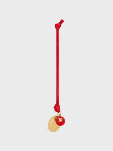 CELINE MAISON CELINE MEDALLION CHARM IN SMOOTH LAMBSKIN AND METAL