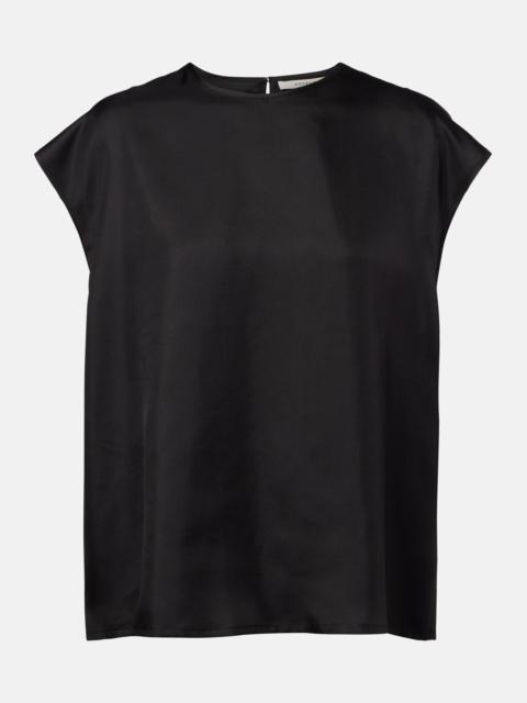 ASCENO Dasha silk twill top