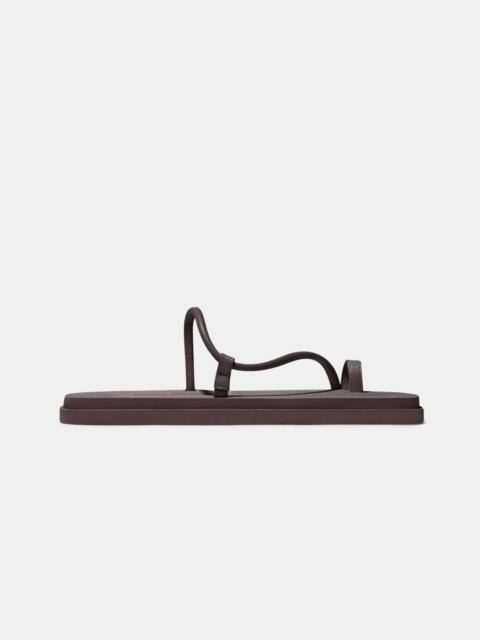 Emme Parsons BARI POOL SLIDE IN ESPRESSO NAPPA AND RUBBER