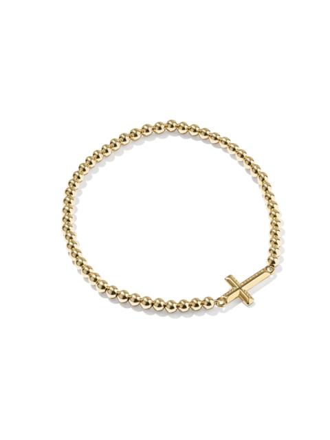 KENDRA SCOTT Cross 14k Gold-Filled Stretch Bracelet