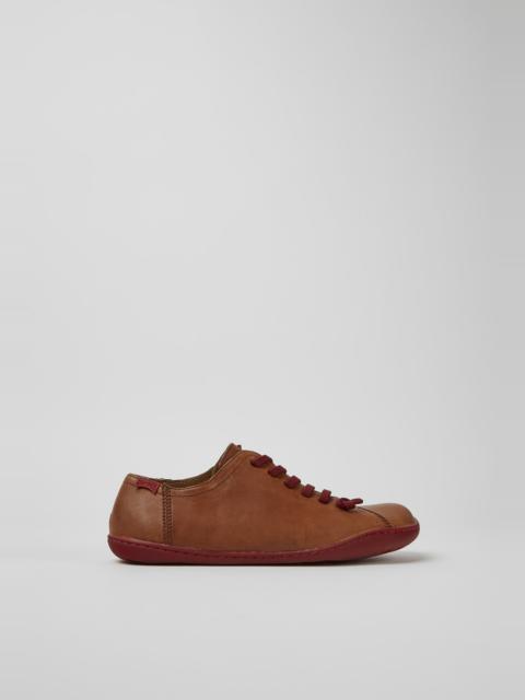 CAMPER Peu Brown leather shoes for women