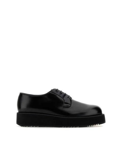 Prada brushed-leather derby shoes