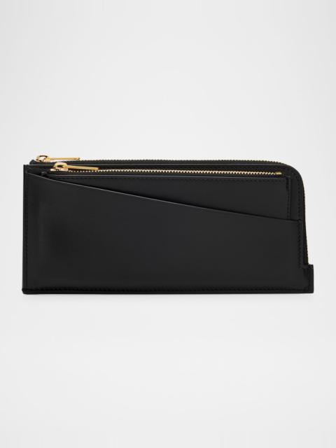 The Row Long Wallet in Smooth Box Calf Leather