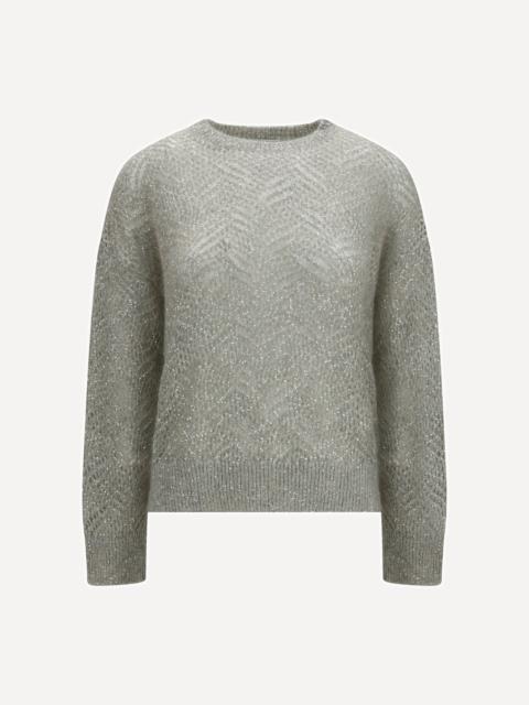 Brunello Cucinelli Openwork sequined crewneck Sweater