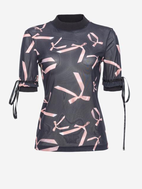 PINKO REIMAGINE BOW-PRINT TOP BY PATRICK MCDOWELL