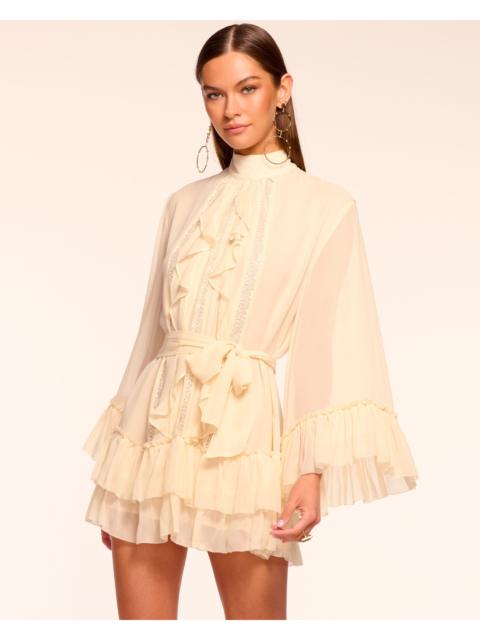 RAMY BROOK Claudia Silk Chiffon Ruffle Tiered Mini Dress