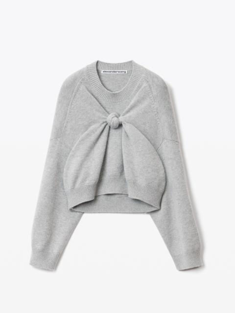 Alexander Wang FRONT KNOT PULLOVER IN CASHMERE WOOL