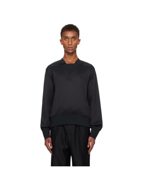 LACOSTE Black Satin Sweatshirt