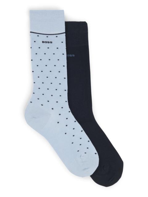 BOSS TWO-PACK OF REGULAR-LENGTH SOCKS WITH LOGO DETAILS