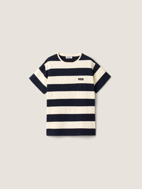 Miu Miu Striped jersey T-shirt