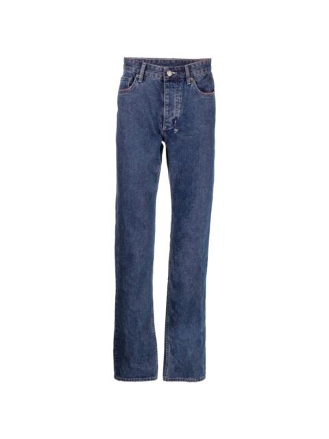 Hazlow mid-rise cotton straight-leg jeans