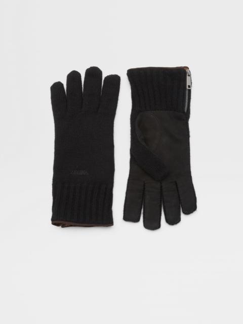 BLACK OASI CASHMERE GLOVES