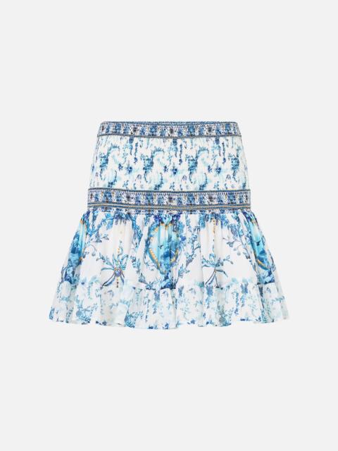 CAMILLA SHORT SHIRRED SKIRT THE PORCELAIN PARLOUR