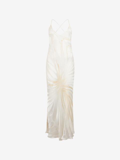 Roberto Cavalli Slip Dress With Ray Devoré Print