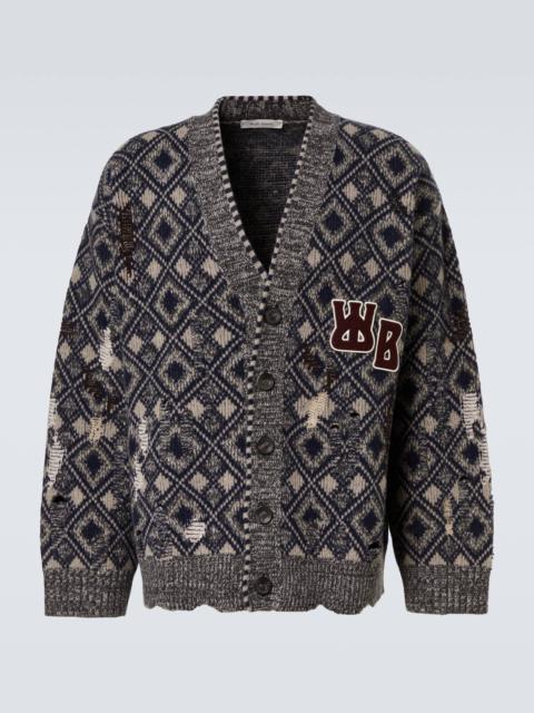 WALES BONNER Sibling oversized wool cardigan