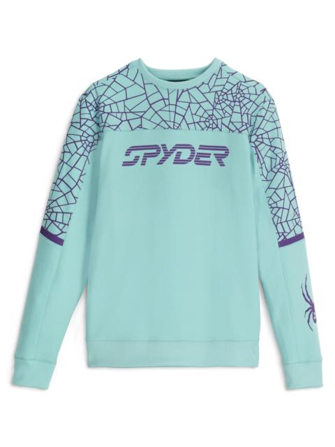 SPYDER Mens Speed Fleece Crew Jacket - Glacier Blue