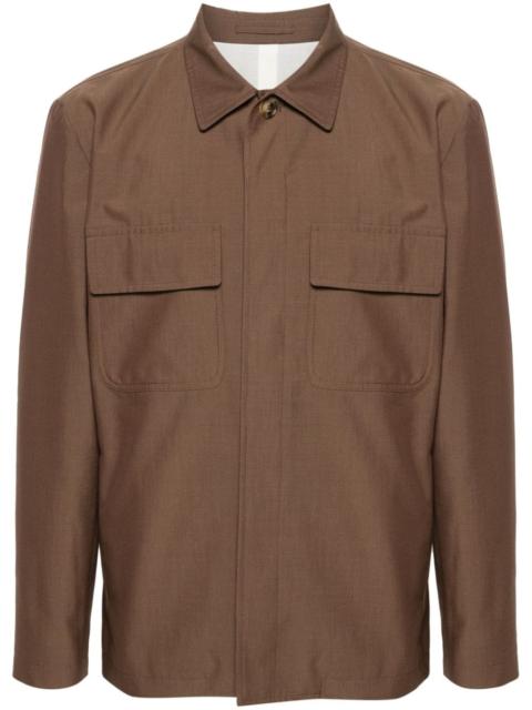LARDINI spread-collar shirt jacket