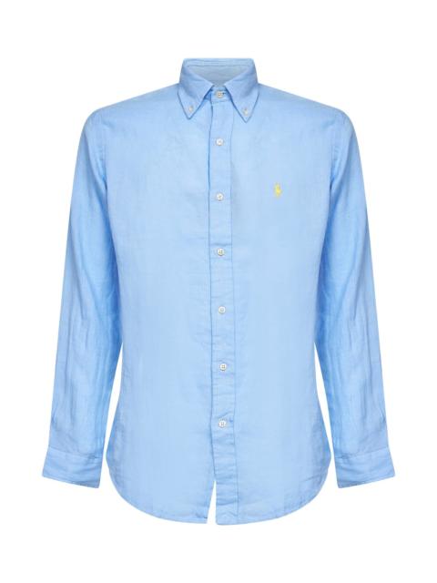 Polo Ralph Lauren Austin blue linen Custom-Fit shirt