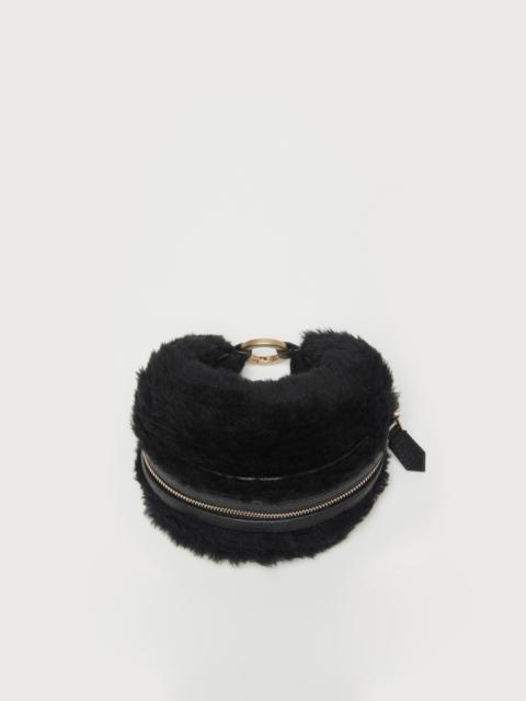 Max Mara Teddy fabric clutch bag