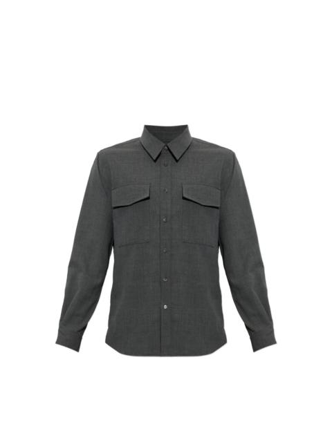 AMI Paris FLAP-POCKET WOOL SHIRT