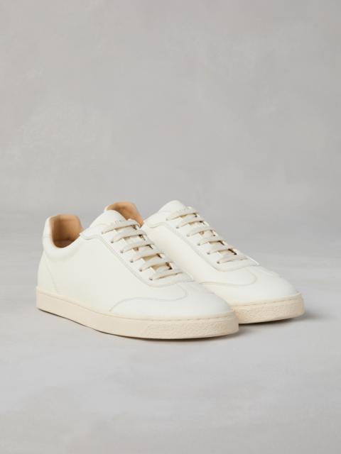 Deerskin sneakers with natural rubber sole