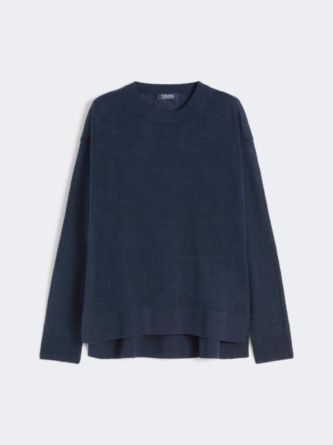 'S Max Mara Linen yarn sweater - NAVY